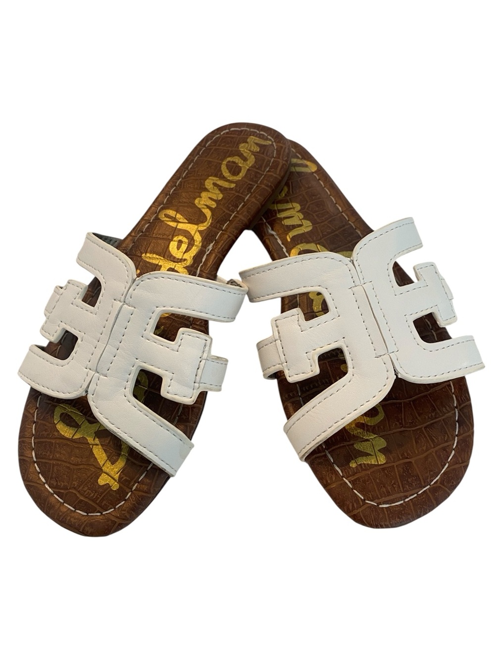 SAM EDELMAN Girls’  White Bella Bey Sandals  Size: 3
